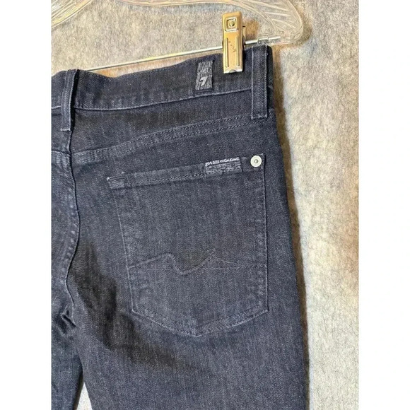 7 For All Mankind Roxanne Slim Dark Wash Jeans Size 28 - Picture 4 of 6